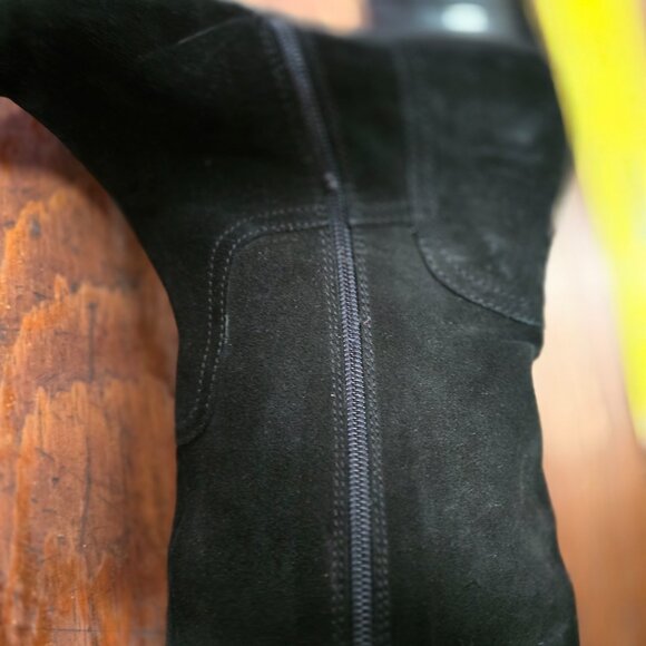 Sundance Point toe over the knee boots Black suede size 41 Narrow Italy made - Picture 6 of 11